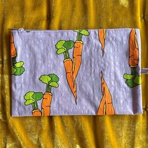 Baggu Lavender Carrot Flat Pouch - Large Size